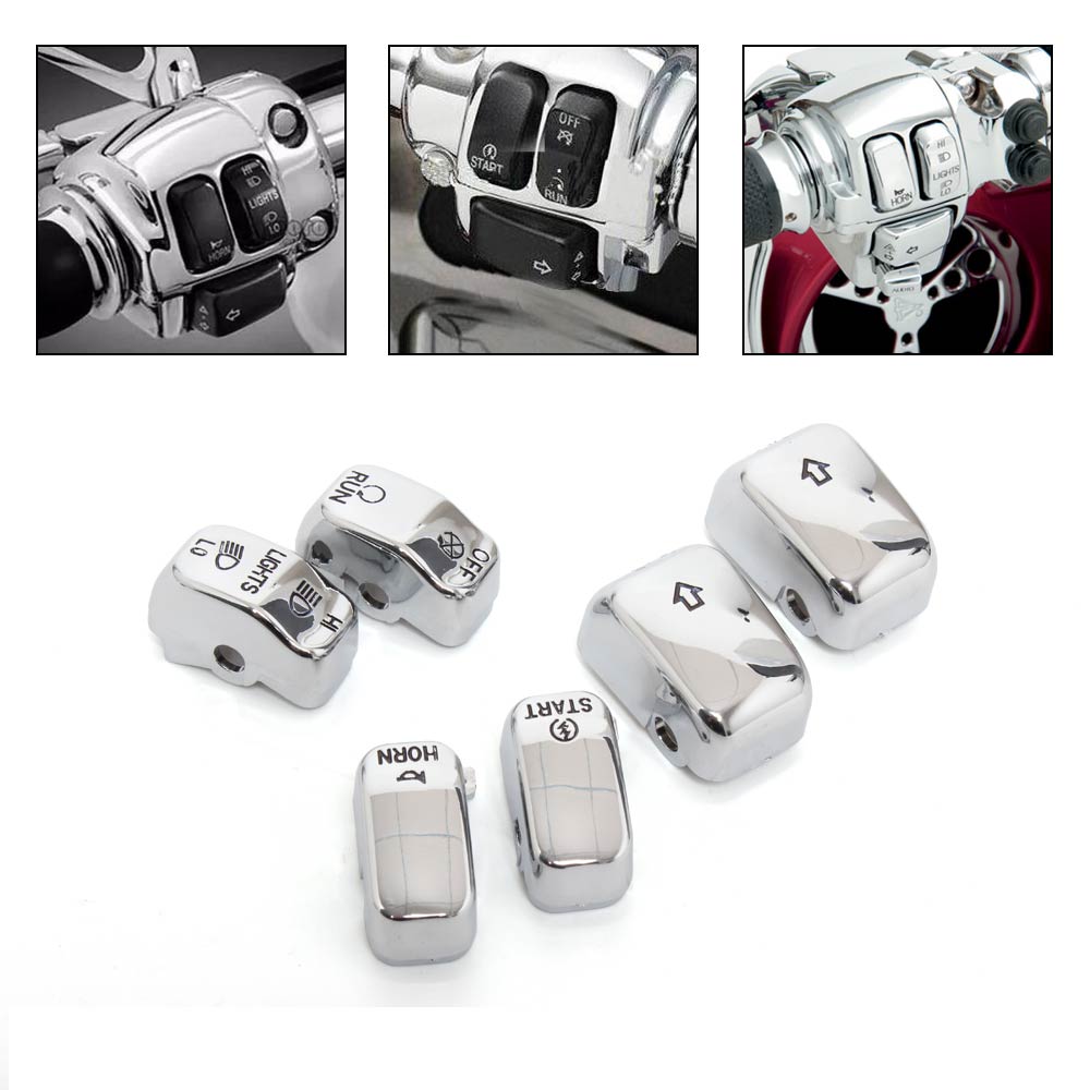 Abu Garcia Reel Revo - Chrome Motorcycle Switch Housing Covers Control