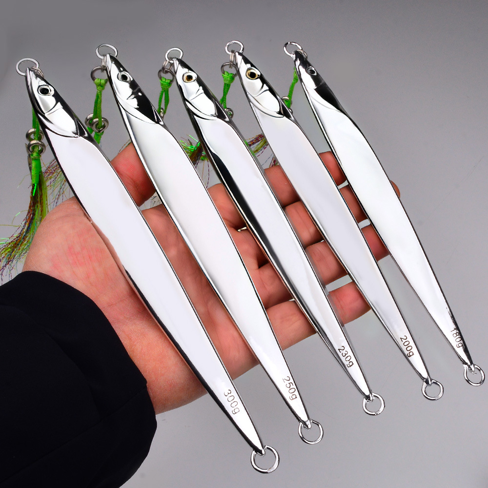 LHFSH 180g-300g Metal Jigging  - Fishing Lure Spoon 评论和价格