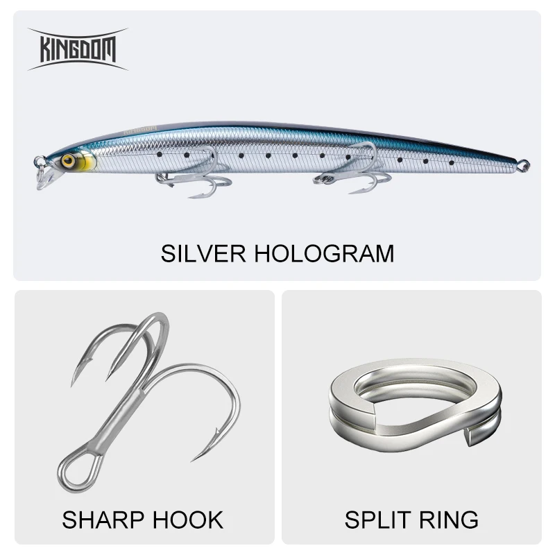 Kingdom Long Casting Fishing L - Fishing Lure Jerkbait 评论和价格