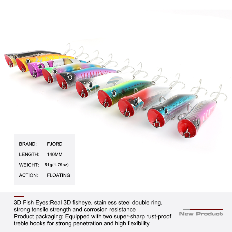 FJORD 140mm 51g Popper Fishing - Fishing Lure Buzzbait 评论和价格